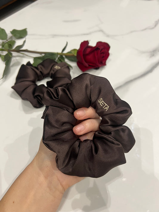 Espresso Silk Scrunchie