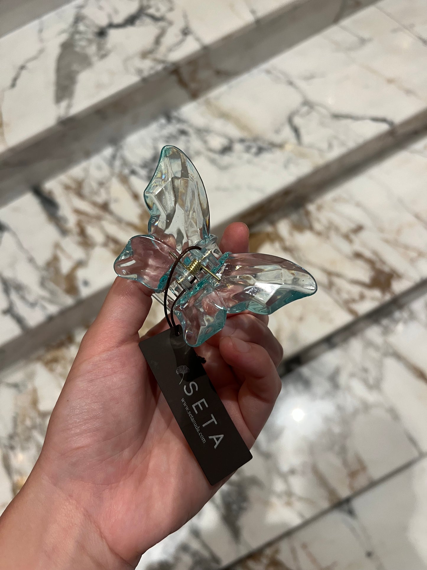 Aqua Butterfly Hairclip