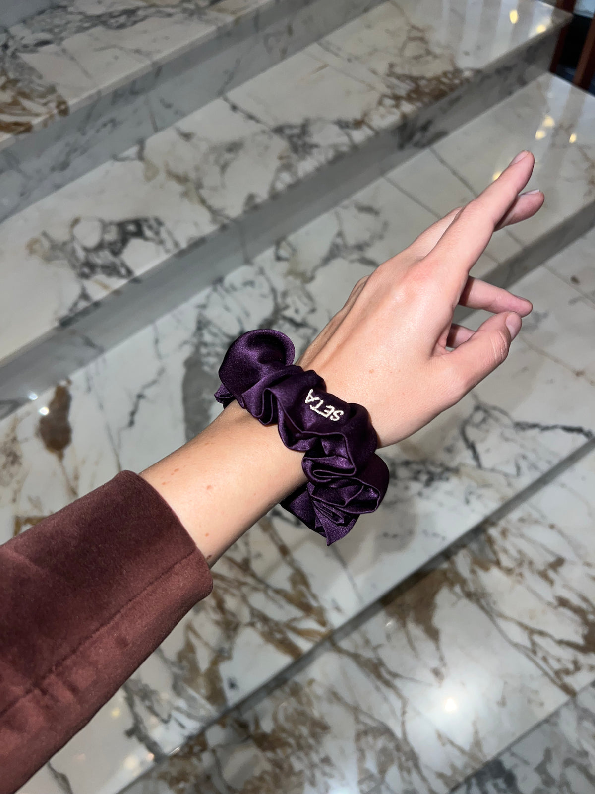 Viola Silk Scrunchie