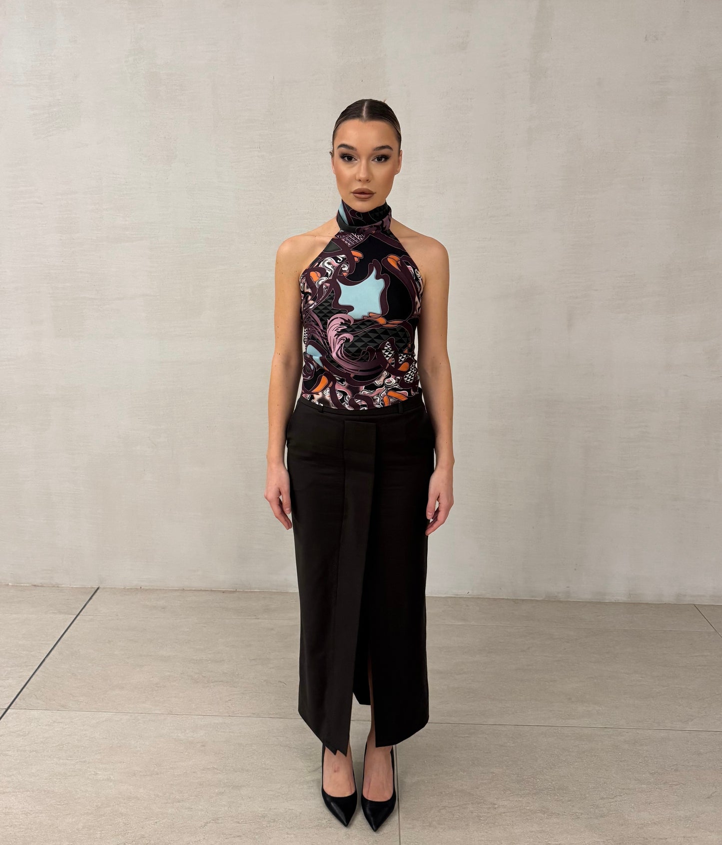 Fantasy Silk Halter Neck Top