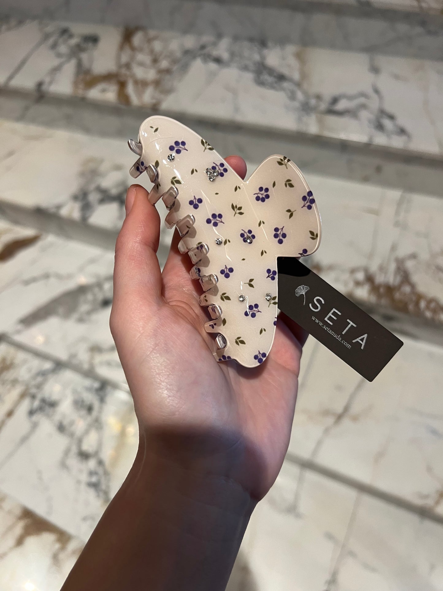 Soft Flowers and Stones Hairclip
