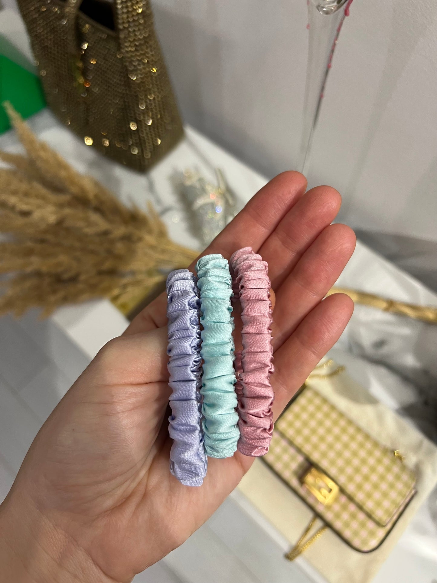 Bali Set 3 Small Silk Scrunchies