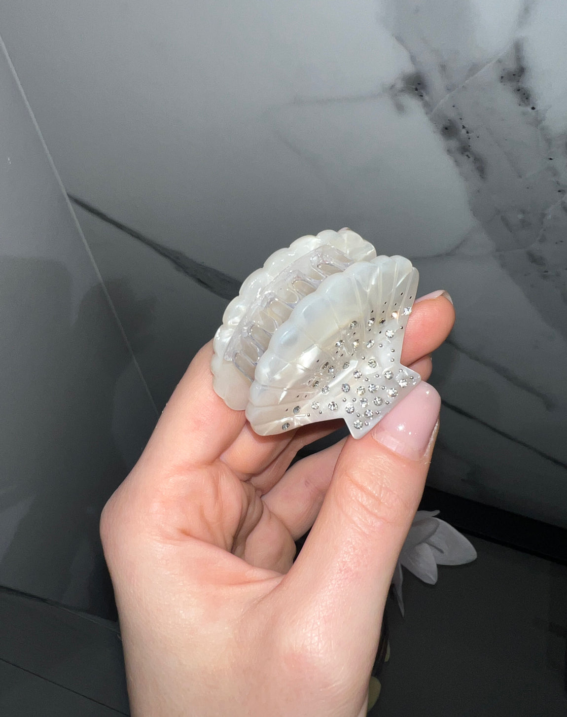 Diamond Shell Mini Hairclip