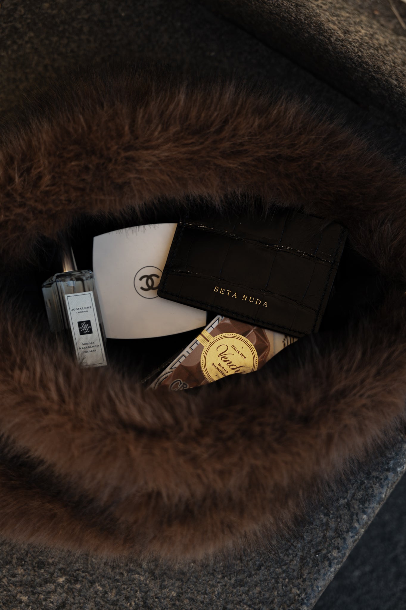 Crocodile Leather Black Card holder