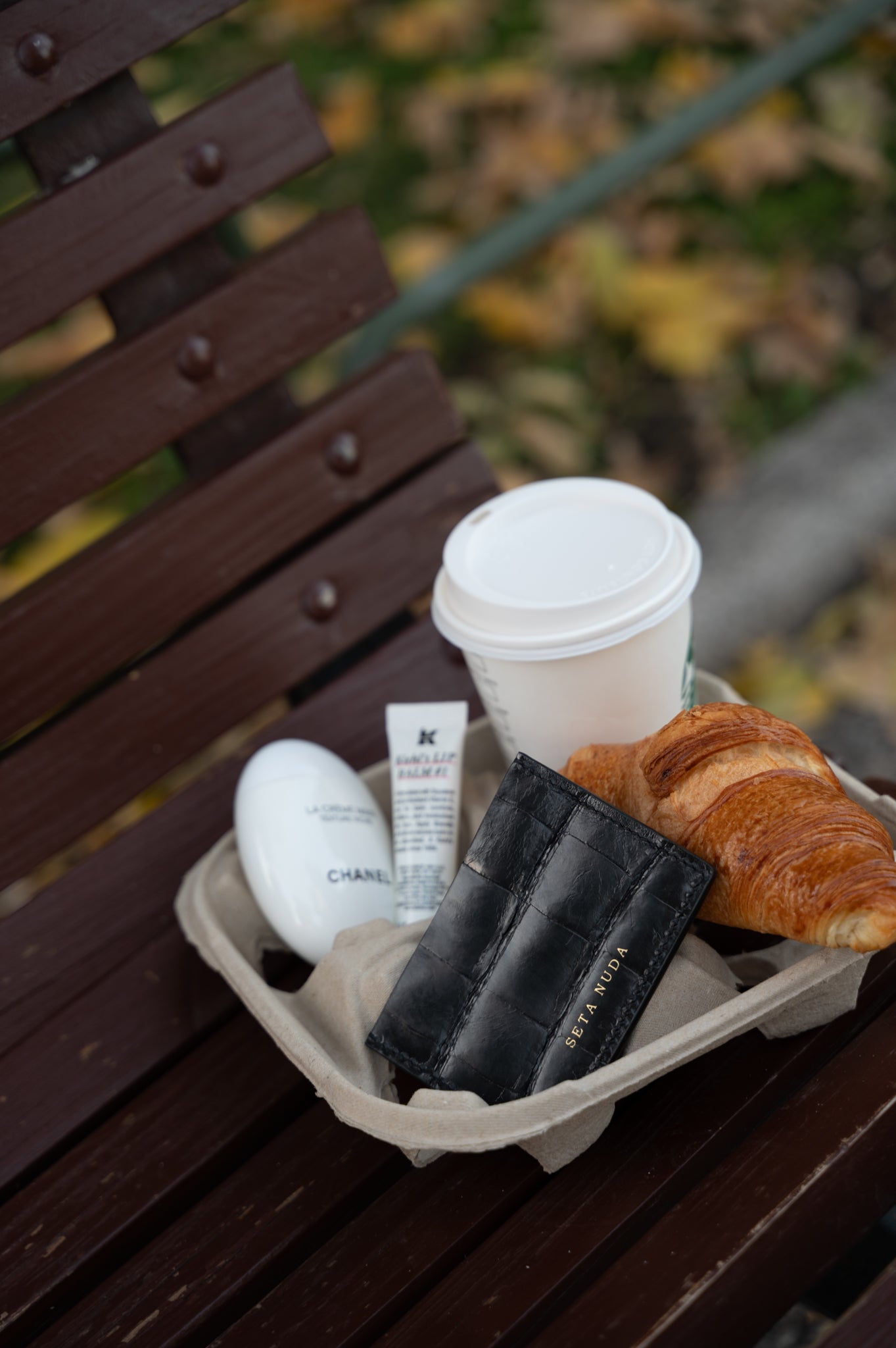 Crocodile Leather Black Card holder