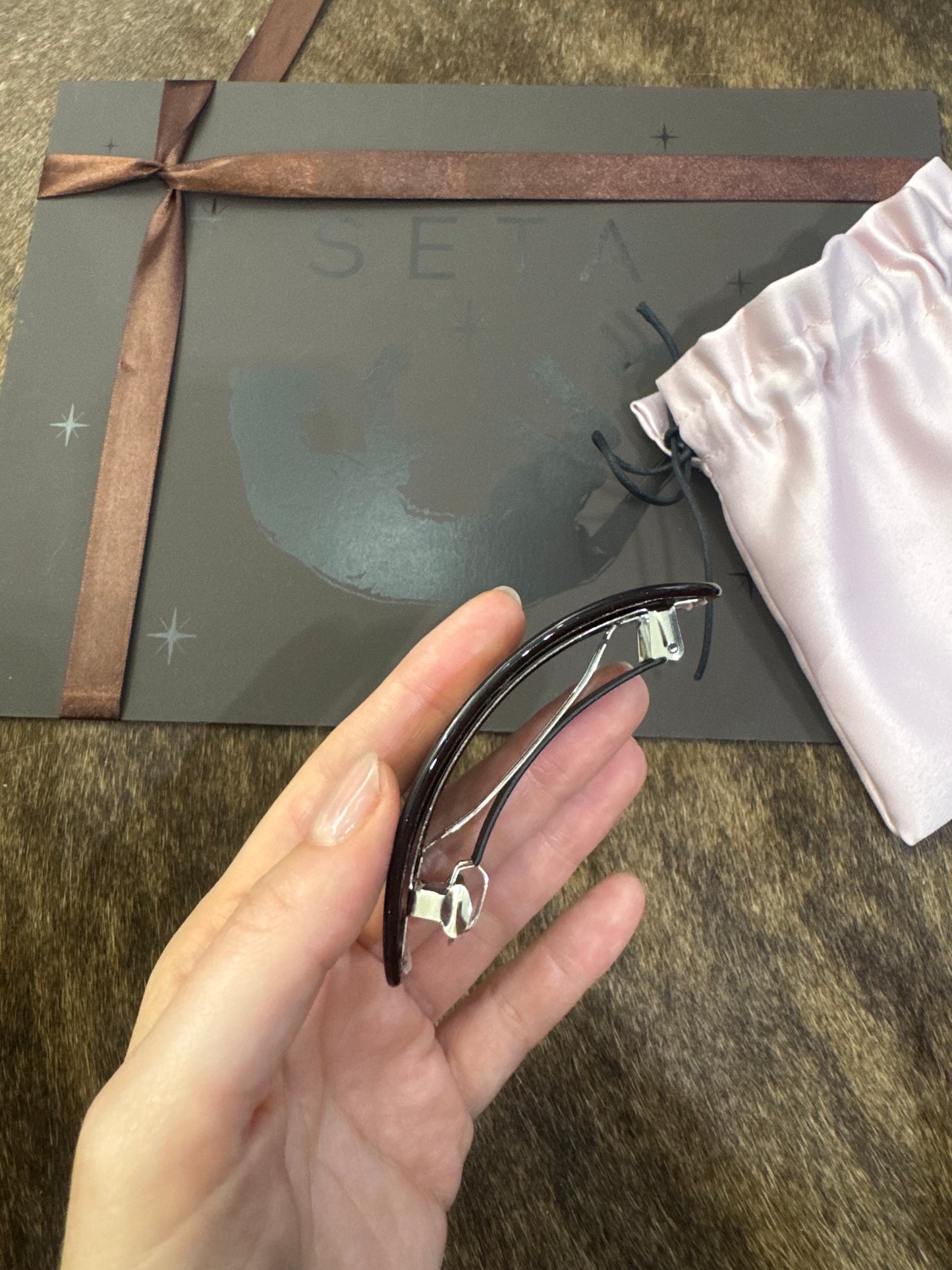 Chocolate Feather Hairclip