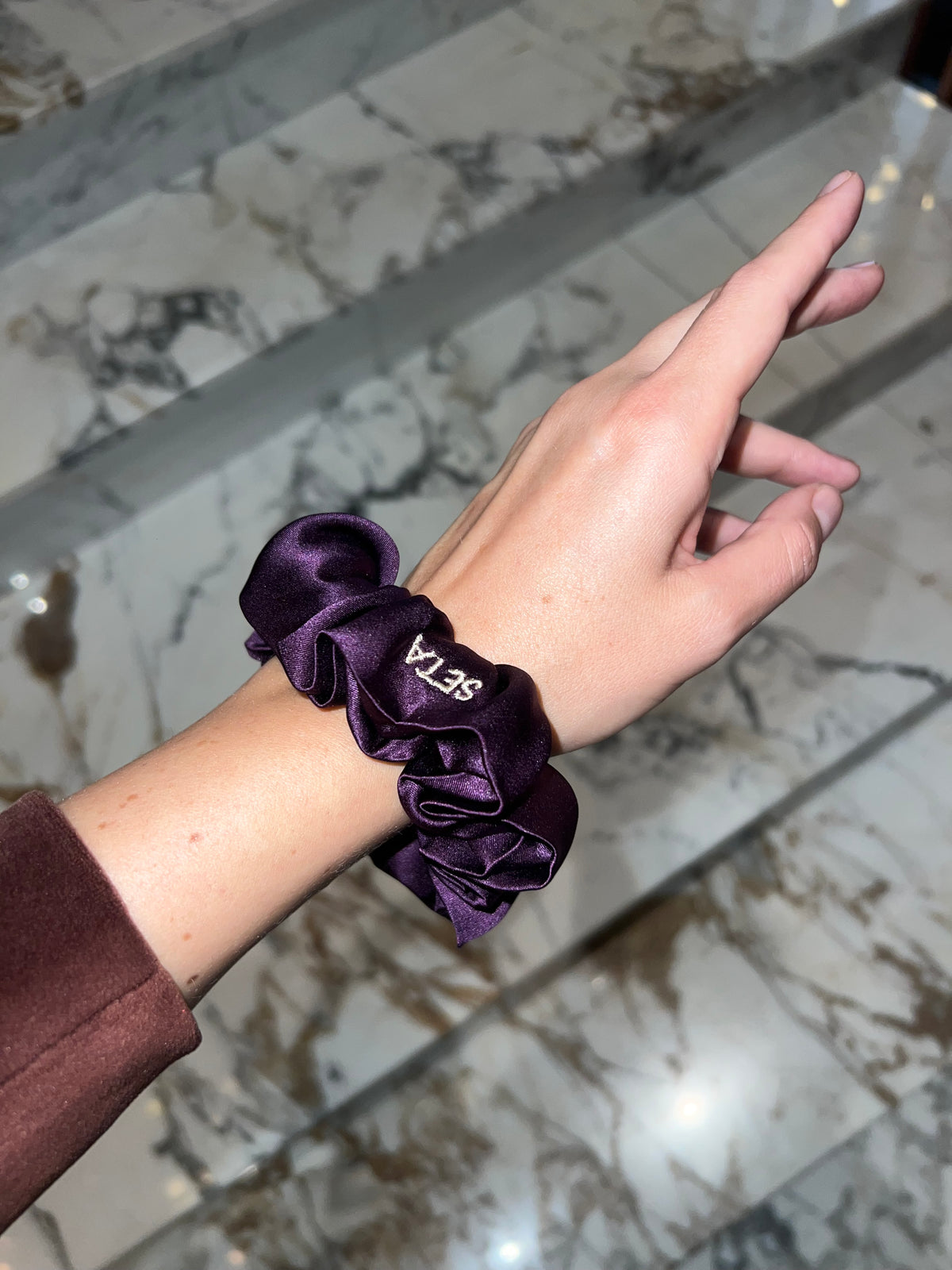 Viola Silk Scrunchie