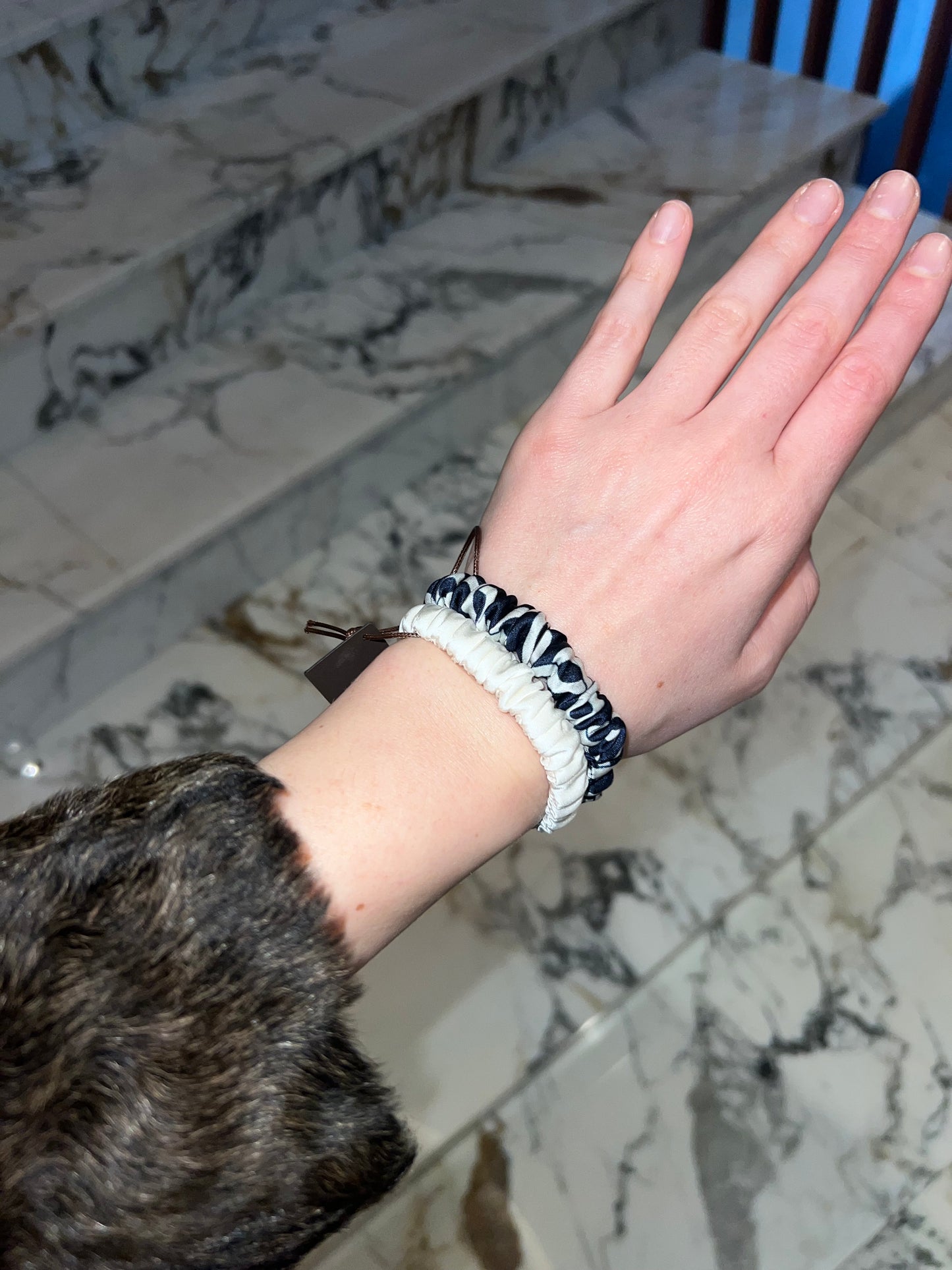 Nuit Silk 2 Piece Skinny Scrunchies Duo
