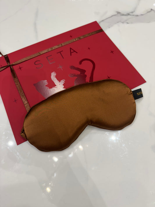 Chocolate Brown Silk Sleeping Mask