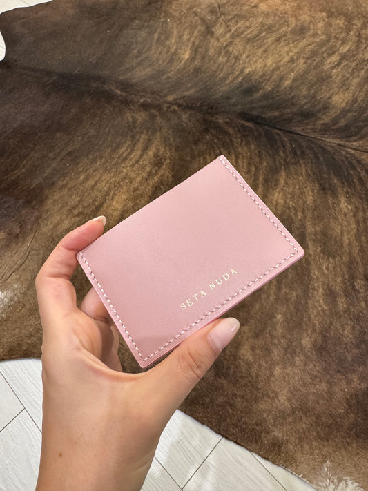 Powder Pink Leather Card holder