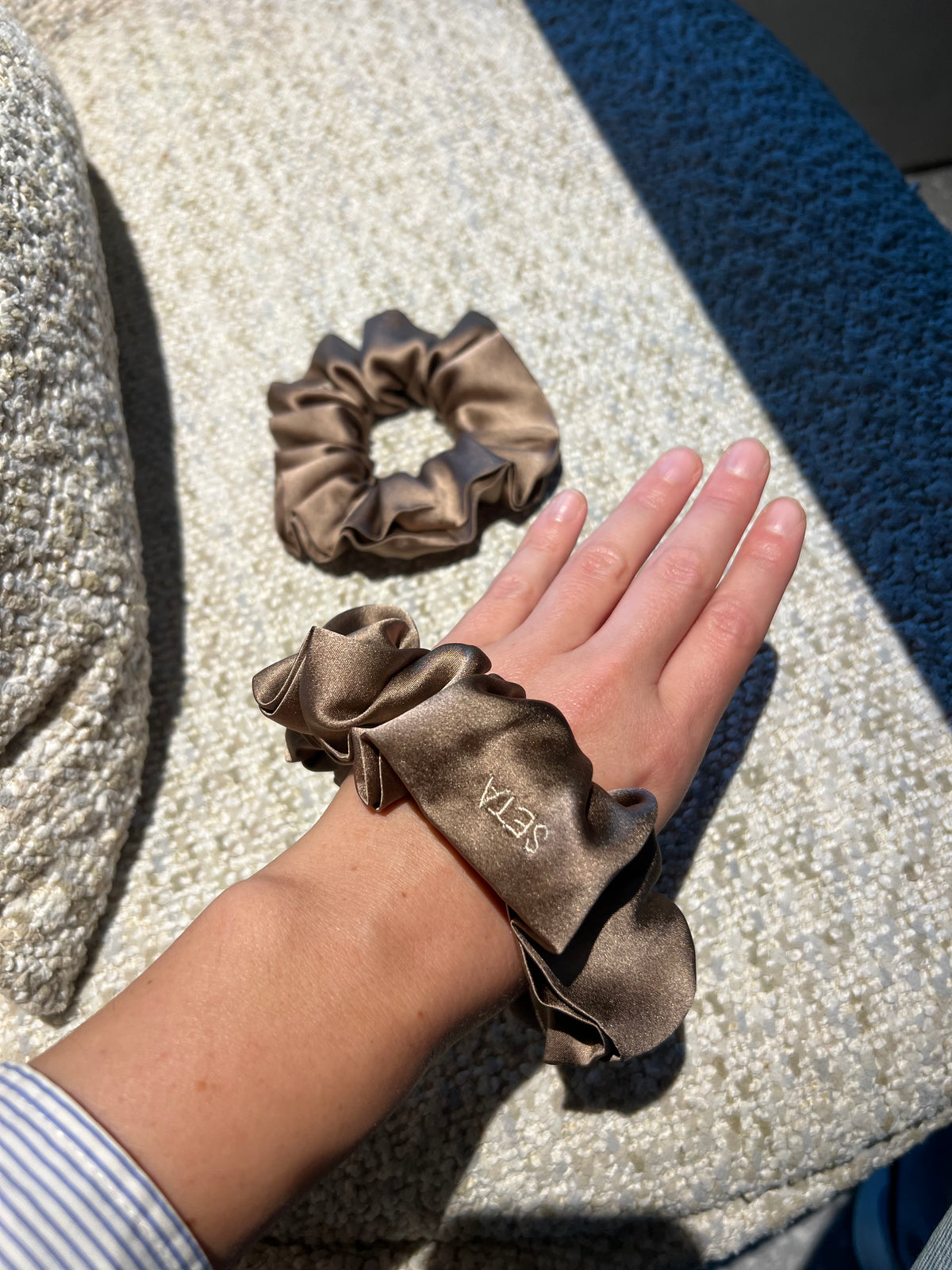 Caramel Silk Scrunchie