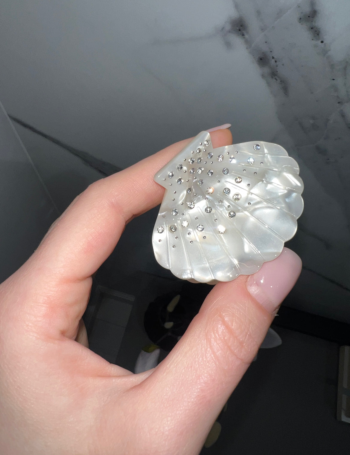 Diamond Shell Mini Hairclip