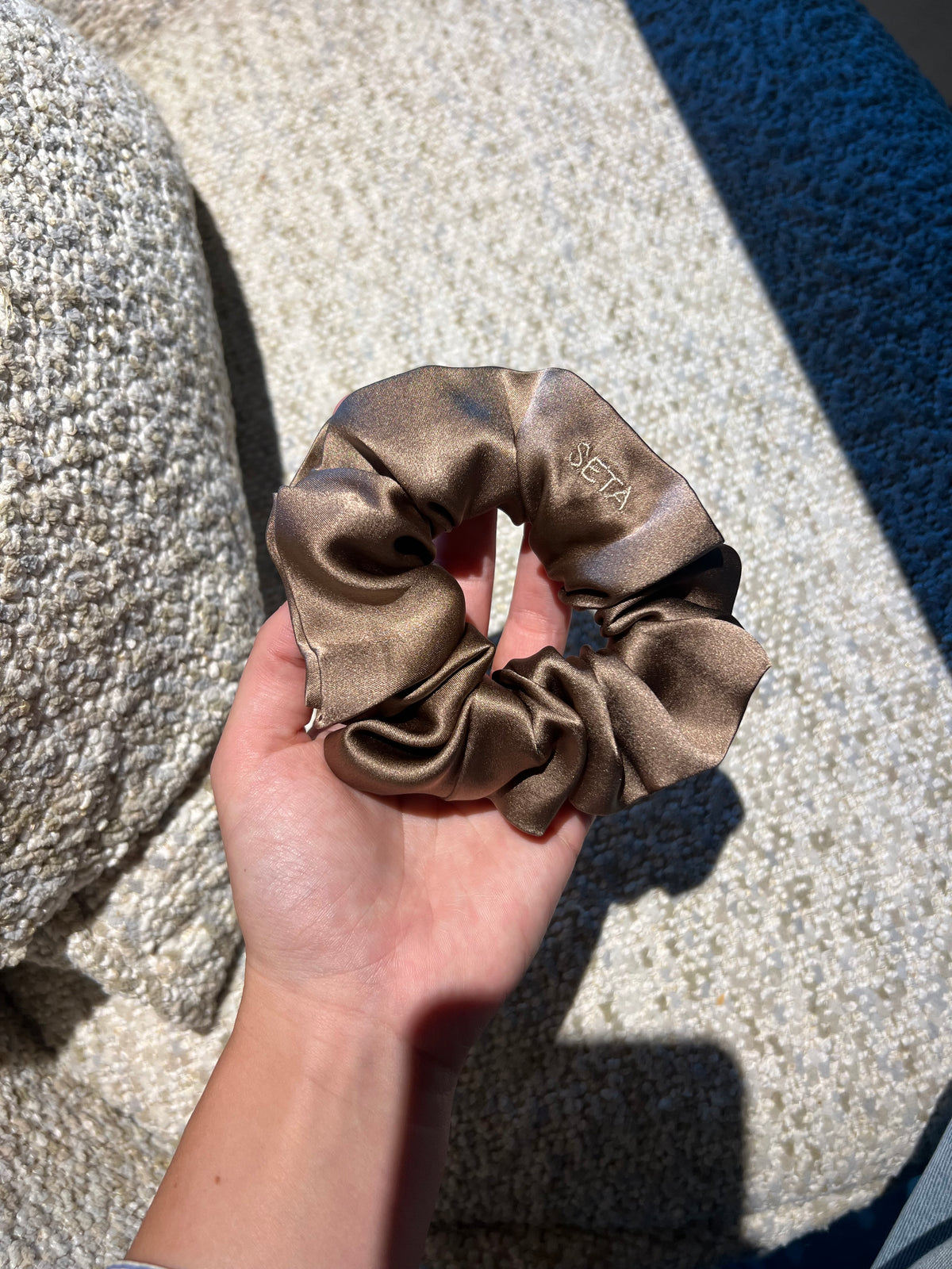 Caramel Silk Scrunchie